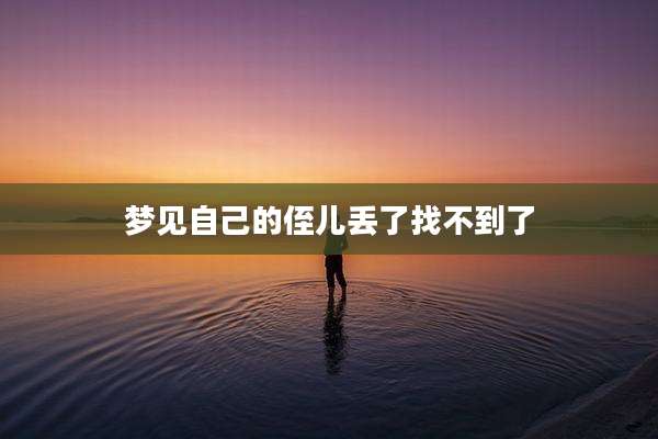 梦见自己的侄儿丢了找不到了