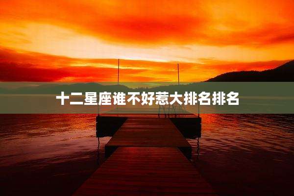 十二星座谁不好惹大排名排名