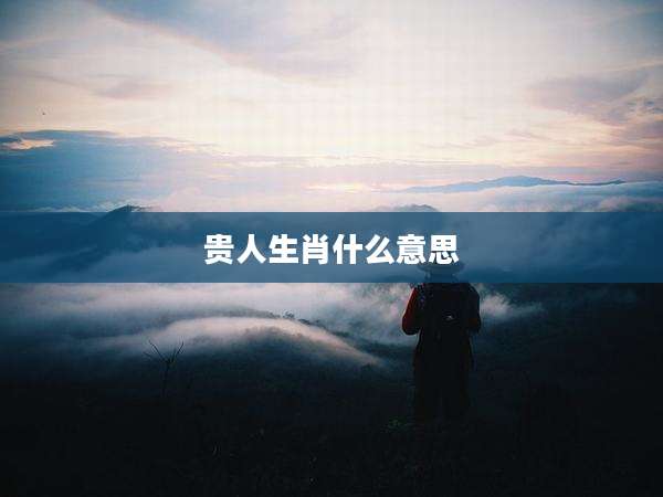 贵人生肖什么意思