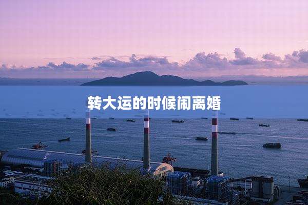 转大运的时候闹离婚