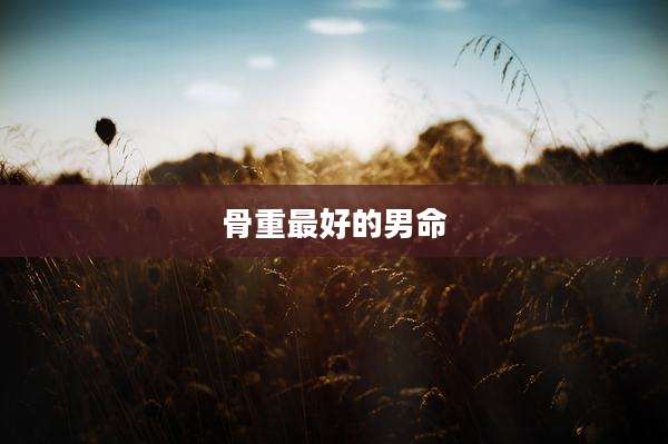 骨重最好的男命