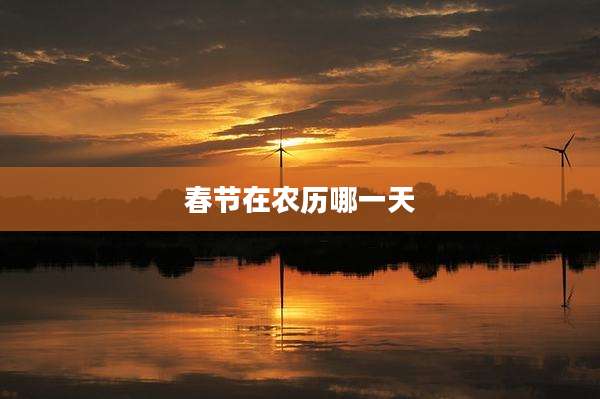 春节在农历哪一天