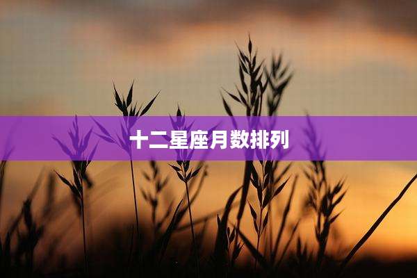 十二星座月数排列
