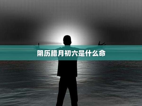 阴历腊月初六是什么命