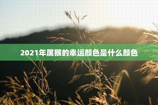 2021年属猴的幸运颜色是什么颜色
