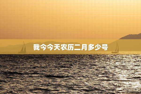 我今今天农历二月多少号