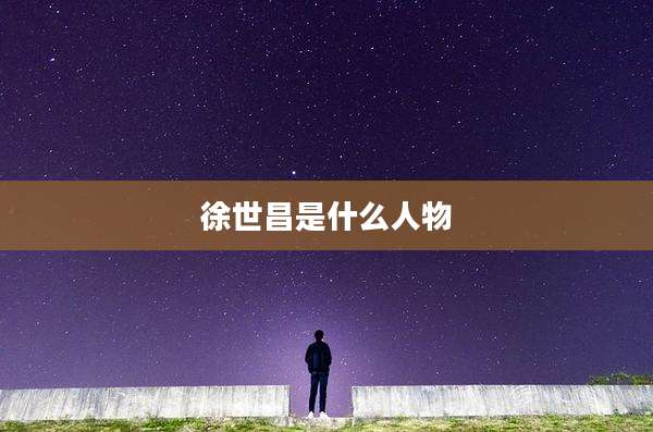 徐世昌是什么人物