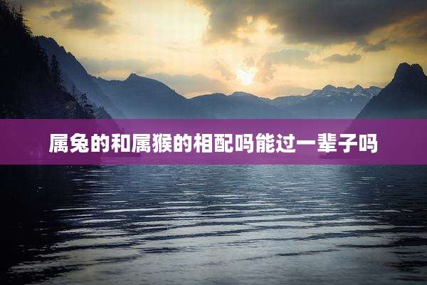 属兔的和属猴的相配吗能过一辈子吗