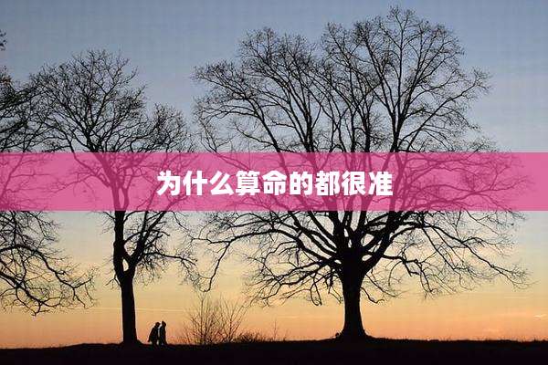 为什么算命的都很准