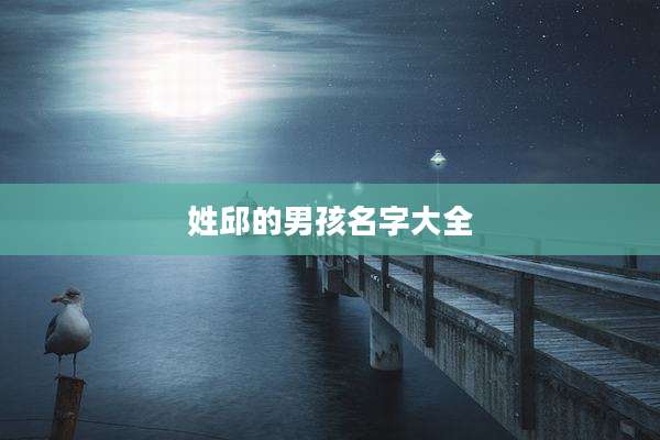 姓邱的男孩名字大全