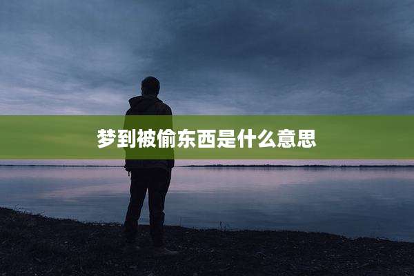 梦到被偷东西是什么意思
