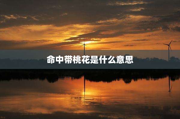 命中带桃花是什么意思