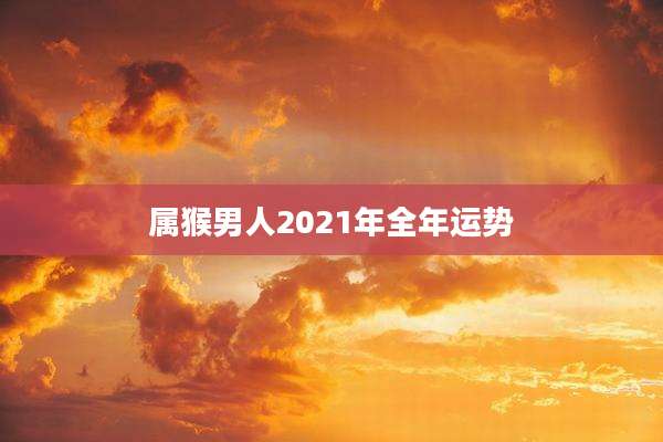属猴男人2021年全年运势