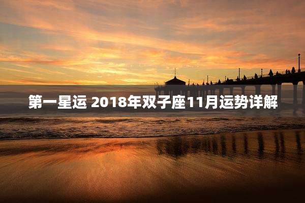 第一星运 2018年双子座11月运势详解