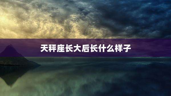 天秤座长大后长什么样子