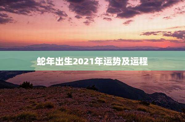 蛇年出生2021年运势及运程