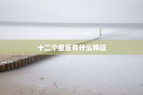 十二个星座有什么特征