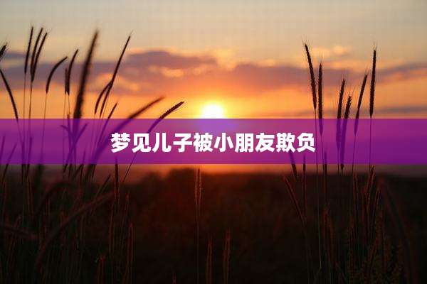 梦见儿子被小朋友欺负