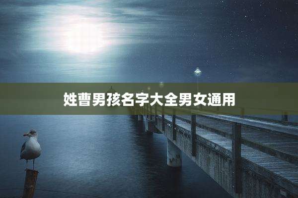 姓曹男孩名字大全男女通用