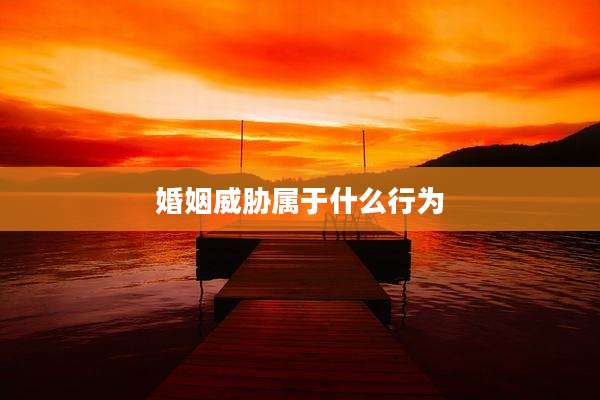 婚姻威胁属于什么行为