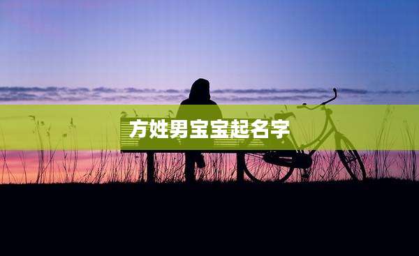 方姓男宝宝起名字