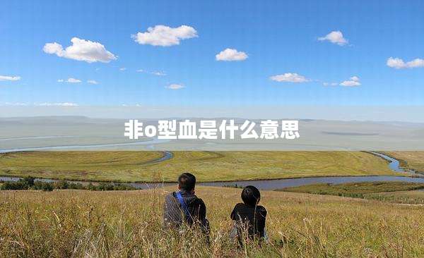 非o型血是什么意思