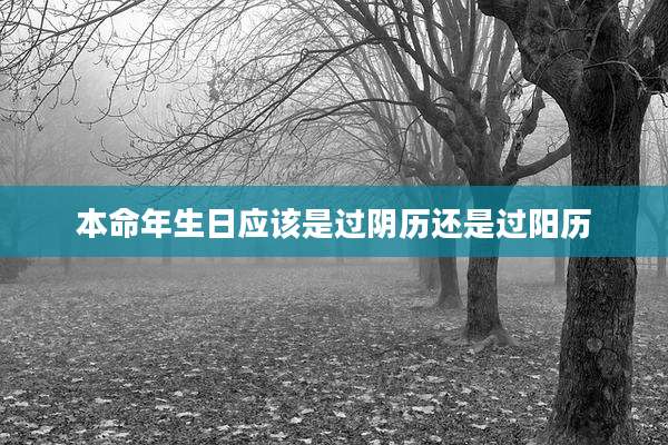 本命年生日应该是过阴历还是过阳历