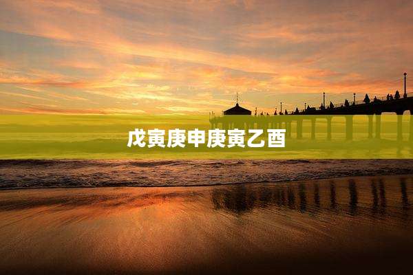 戊寅庚申庚寅乙酉
