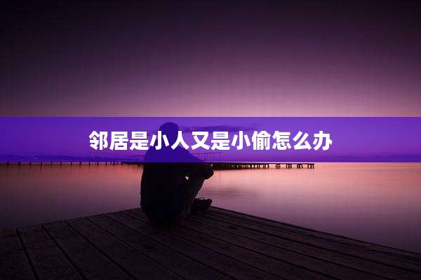 邻居是小人又是小偷怎么办