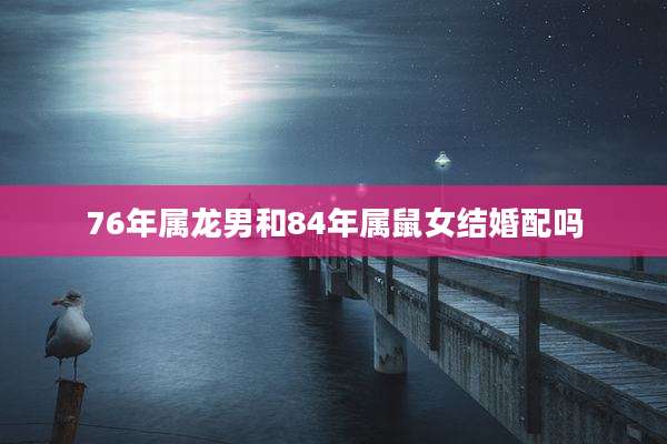 76年属龙男和84年属鼠女结婚配吗