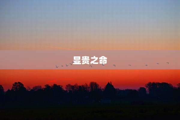 显贵之命