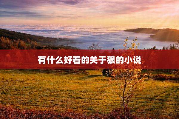 有什么好看的关于狼的小说