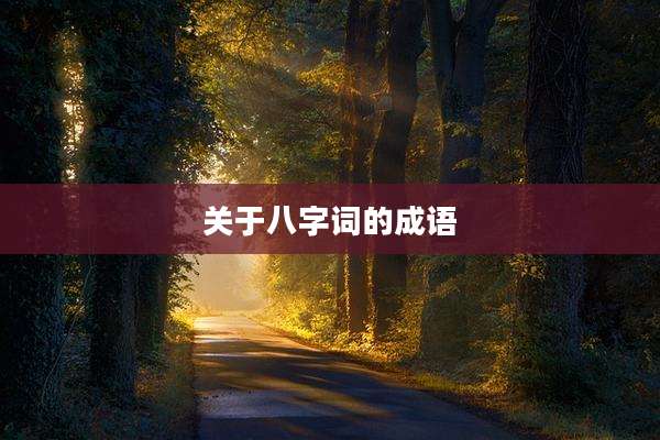 关于八字词的成语