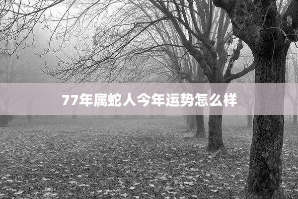77年属蛇人今年运势怎么样