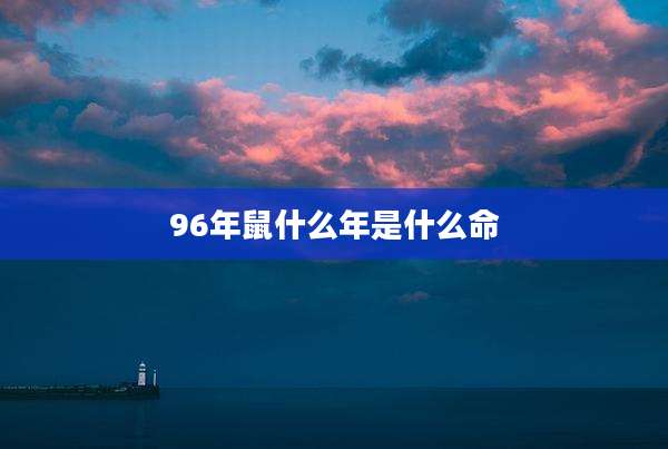 96年鼠什么年是什么命