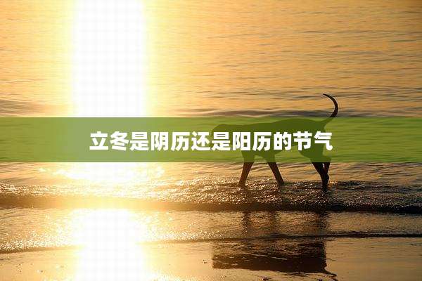 立冬是阴历还是阳历的节气
