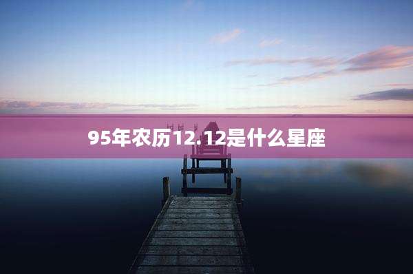 95年农历12.12是什么星座