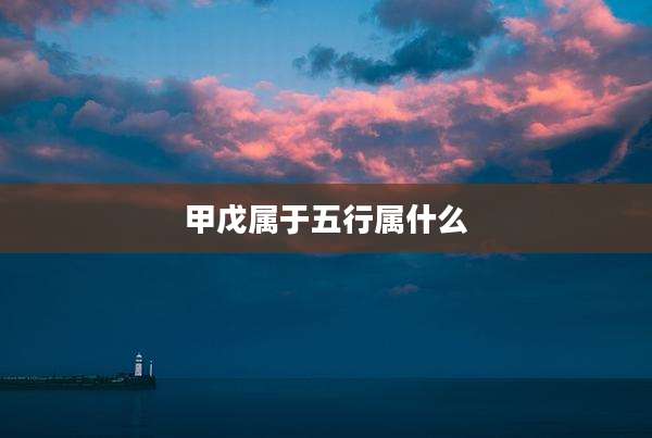 甲戊属于五行属什么