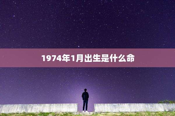 1974年1月出生是什么命