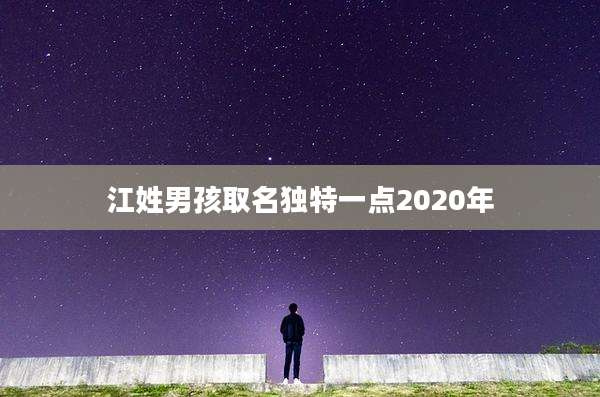 江姓男孩取名独特一点2020年