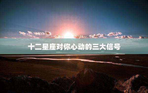 十二星座对你心动的三大信号