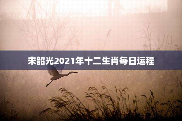 宋韶光2021年十二生肖每日运程