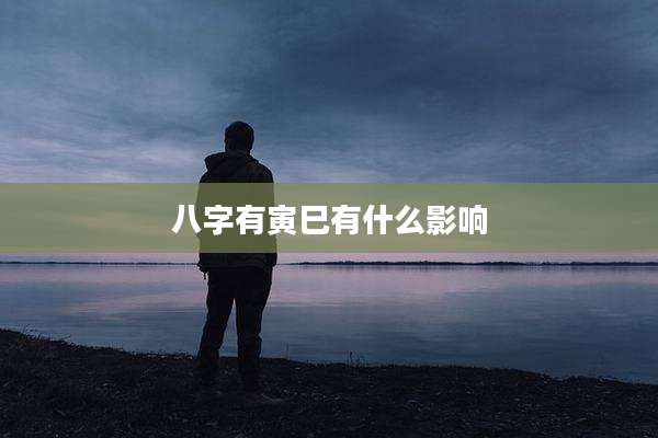 八字有寅巳有什么影响
