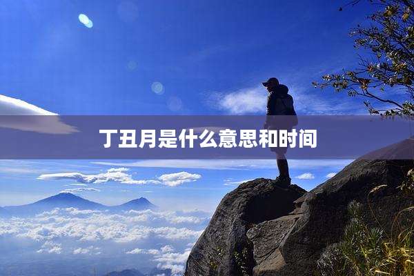 丁丑月是什么意思和时间