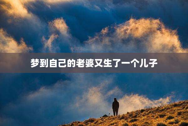 梦到自己的老婆又生了一个儿子