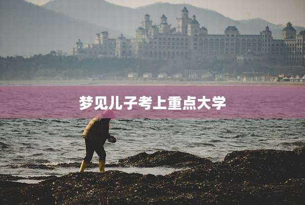 梦见儿子考上重点大学