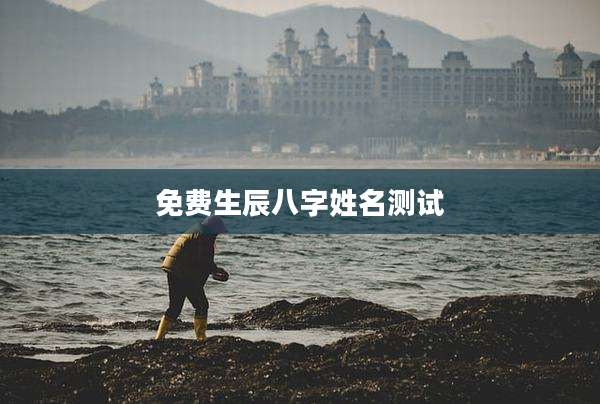 免费生辰八字姓名测试