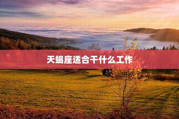 天蝎座适合干什么工作