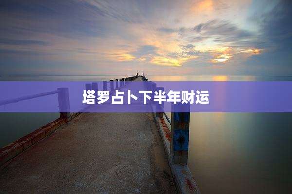 塔罗占卜下半年财运