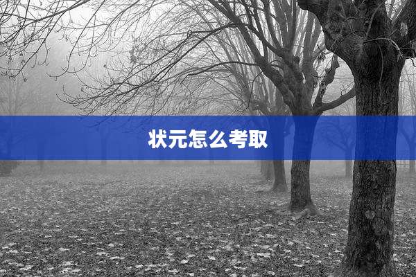 状元怎么考取